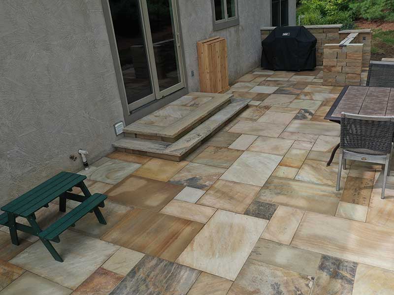 diy natural stone patio