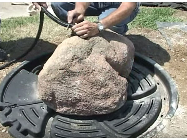 how to install a bubbling boulder