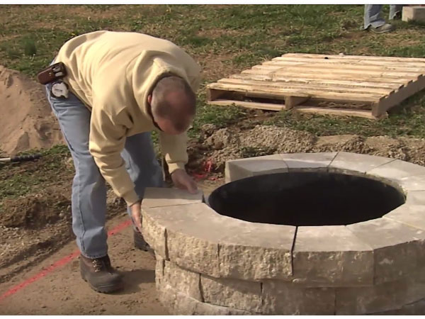 how to install a firepit