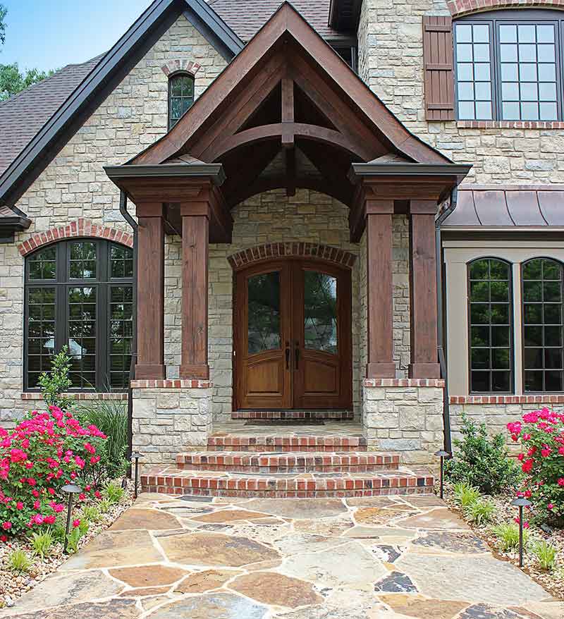 natural stone entranceway