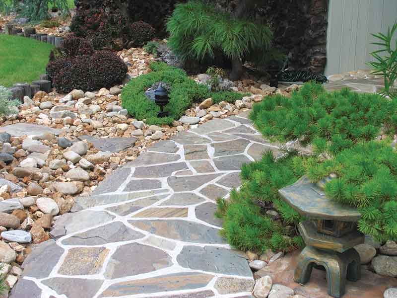 natural stone walkway